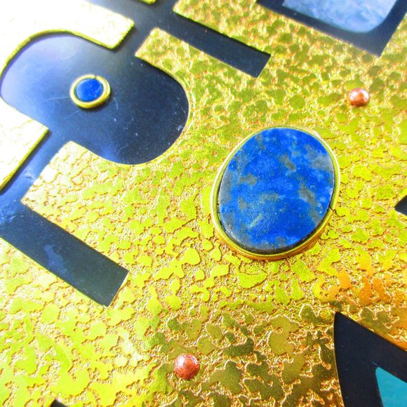 Vintage MCM Mid Century Modern Wall Hanging SIGNED - Picture 12 of 15